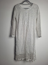White Sequin Kurta Size Medium