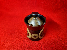 Denby ARABESQUE : Small Mustard Pot & Lid : 6cm dia - Ex Cond