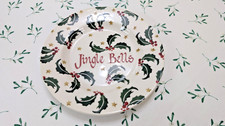 Emma Bridgewater Christmas Holly & Gold Stars 8.5 Inch Plate Jingle Bells