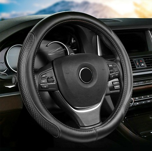 Black genuine leather - genuine, steering