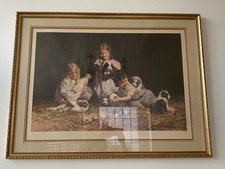 David Shepherd Signed Limited Edition Colour Print "Playtime" 17/850 Framed