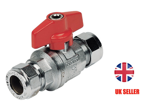 Pegler tee ball - valve, red