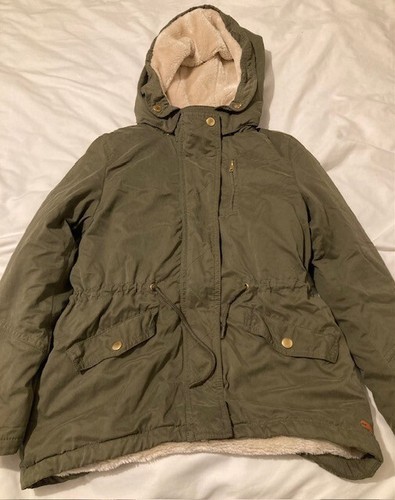 Girls khaki winter coat - khaki, h&m