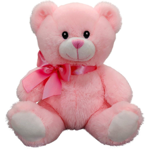 Pink teddy bear with - pink,