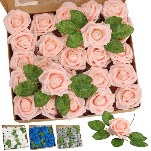 Artificial foam roses 50pcs - roses, 25/50pcs