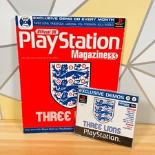 Playstation Official UK Magazine Issue #33 June 1998 Three Lions with Demo Disc