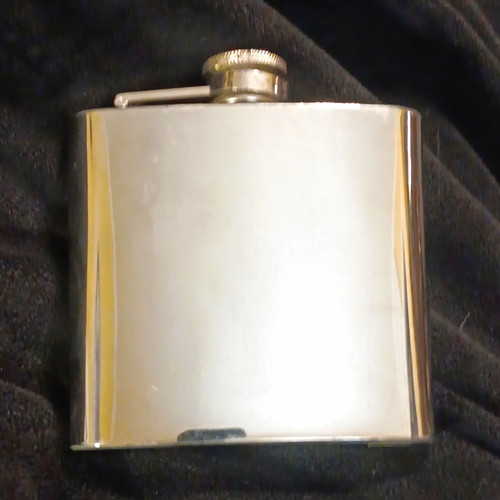 Stainless steel hip flask - steel,