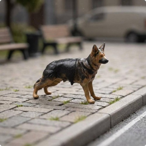 Scale dog figurine - 1/64,