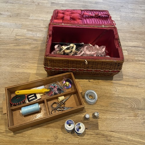 Vintage sewing basket - sewing,
