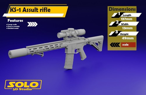 Scale 1 assult rifle - scale,