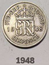 1948 King George VI Sixpence