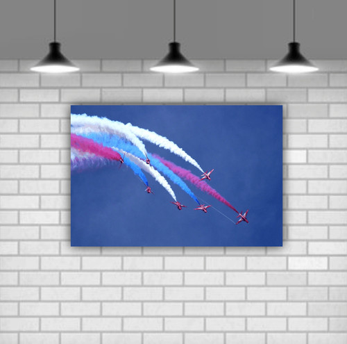 Red arrows raf aviation canvas - red,