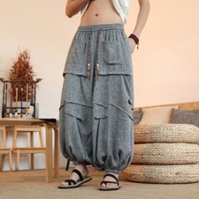 Men Loose Fit Pleated Pants