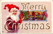Merry christmas embossed - merry, santa