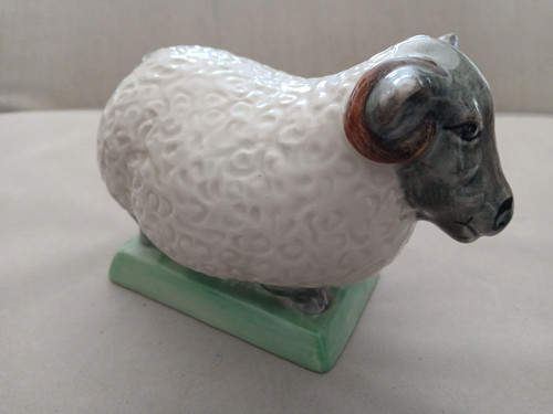 Cute ceramic sheep - ceramic, ornament