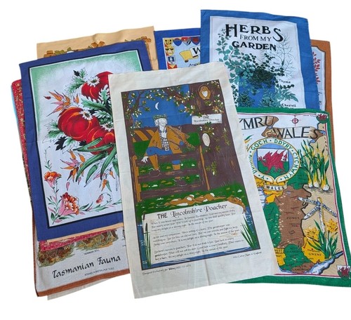 Bundle vintage tea towels - vintage,