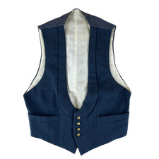 British RAF Waistcoat No5 Mess Dress Blue Vintage 50s Royal Air Force Small