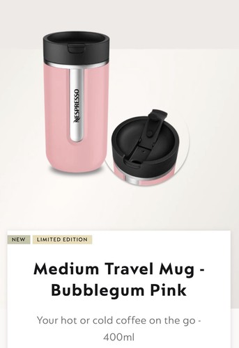 Nespresso travel mug - mug, bubblegum