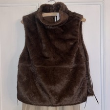 H&M Beige Fur Gilet  Gillet