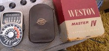 VINTAGE SANGAMO WESTON MASTER IV LIGHT METER S461-4 IN LEATHER CASE With Box