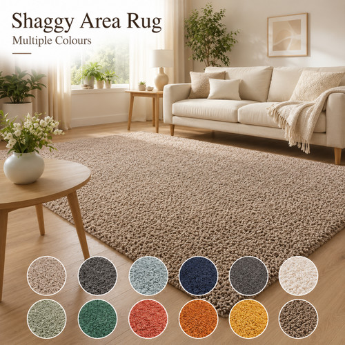Thick large shaggy rugs - thick, non