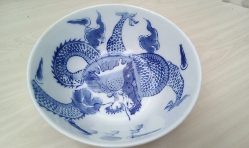 Ming dragon large deep - deep, dish