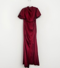 Red Satin Long Maxi Evening Dress