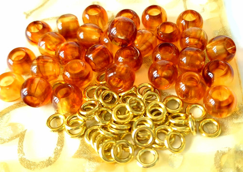 Acrylic round amber - 75,
