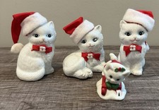 Vintage White Ceramic Cat