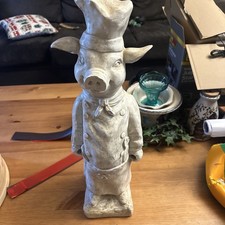 Vintage Pig Chef Statue French