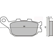 PAIR OF SINTERED BRAKE PADS