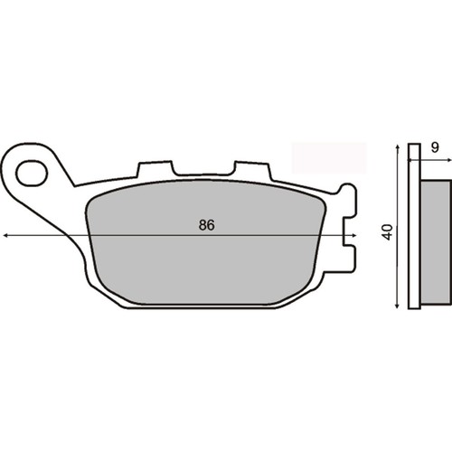 Pair sintered brake pads - sintered,