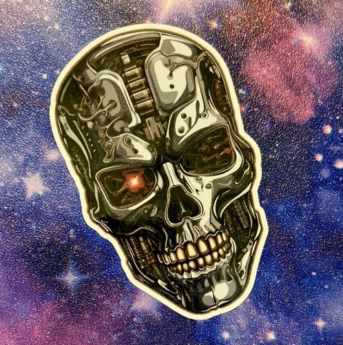 Terminator skull vinyl sticker - skull,