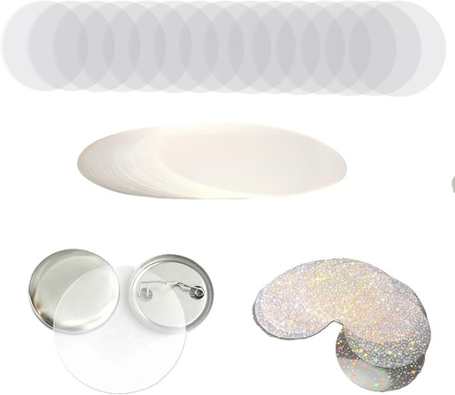 100pcs button maker - 100pcs, clear