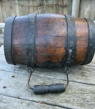 Antique Oak costrel barrel