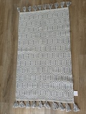 100% Cotton Indian Rug VGC Hand Woven
