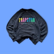 Trapstar Spell Out Sweatshirt Size M Black 