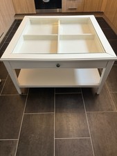 IKEA Liatorp Display Drawer Coffee Table Shelf Tempered Glass, 93x93cm Square