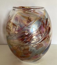 Glass Lustre Vase, 12 cms