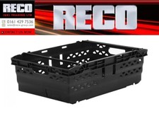 100 X USED BALE ARM CRATE MAXI-NEST STACKABLE 35L STACKING STORAGE 60-40-20CM