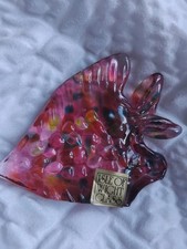Isle Of Wight Glass Rainbow Coloured Fish ornament
