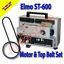 ELMO ST-600 SUPER 8mm SOUND Cine Film Projector Drive Belts (Set of 2)