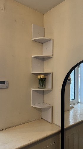 White wall design - design, shelf