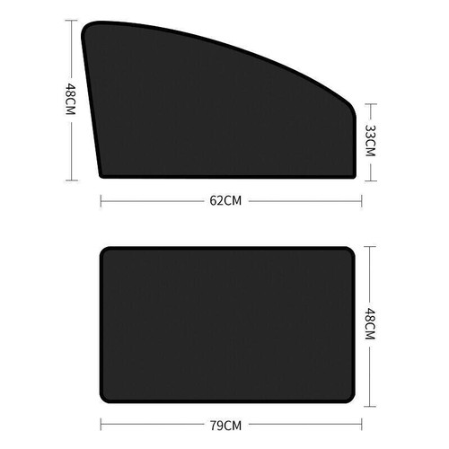 Magnetic car side window - 4x,