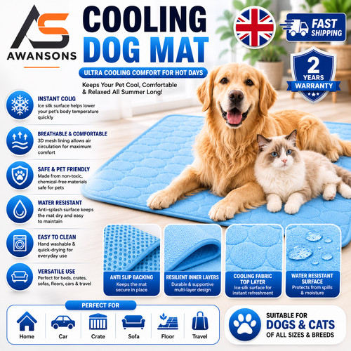 Large self cooling mat bed - self,