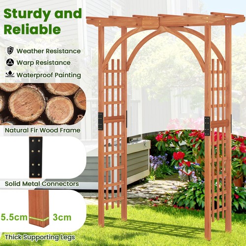 Wooden garden arch - wooden,
