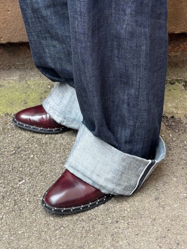 Oxblood genuine leather slim