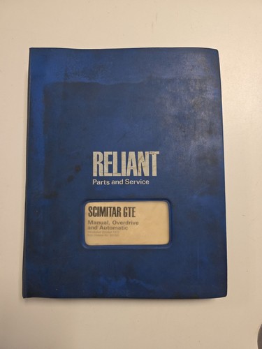 Reliant scimitar gte - gte, workshop