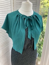 Phase Eight Giovanna Bottle Green Short Chiffon Shrug Size Medium BNWT RRP £49