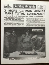 Ww2 1945 newspaper poster - 1945, newspaper/poster